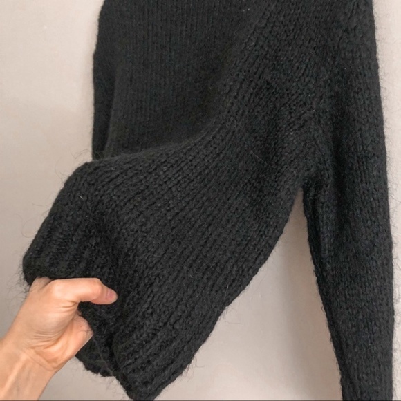 ❌SOLD❌ ZARA Black Oversized Wool Blend Sweater - Picture 5 of 7